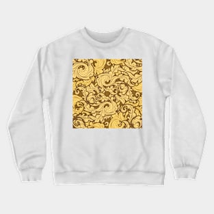 Golden Leaves Pattern Crewneck Sweatshirt